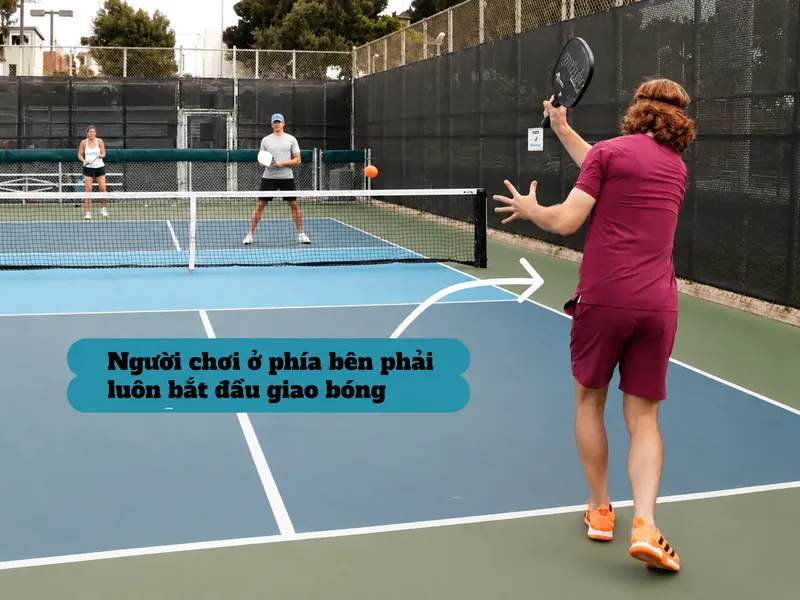 Người chơi pickleball cần nắm rõ luật giao bóng, vị trí đứng và hướng bóng trước khi bắt đầu rèn luyện kỹ thuật.