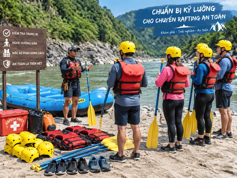 Chuẩn bị kỹ lưỡng giúp người mới tận hưởng rafting an toàn và trọn vẹn hơn.